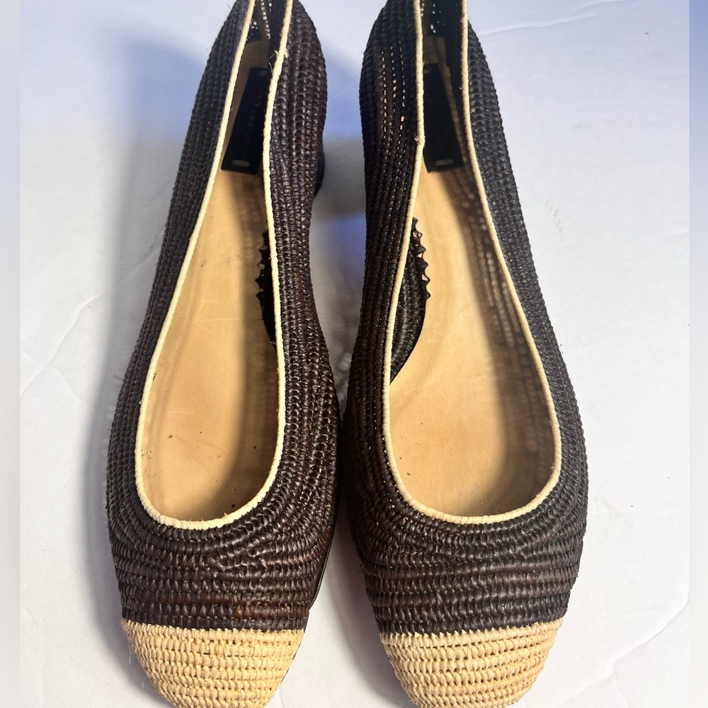 REED KRAKOFF pumps womens Beige Raffia Pumps 8.5/38 1/2